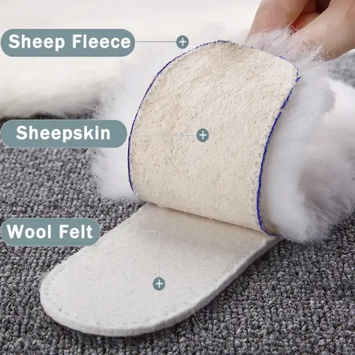 Semelles intérieures en laine de mouton véritable pour bottes et chaussures insérer des pieds semelle intérieure en