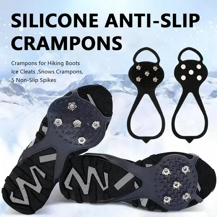 Chaussures antidérapantes à 5 clous pour Camping