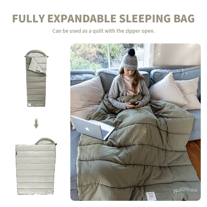 Natureifa-Sac de couchage léger lavable en machine, M180, M300, Double, Camping, Hiver