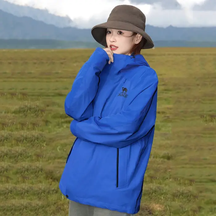 GOLDEN CAMEL Vestes de randonnée d'extérieur pour hommes, veste polaire imperméable trois-en-un, cou