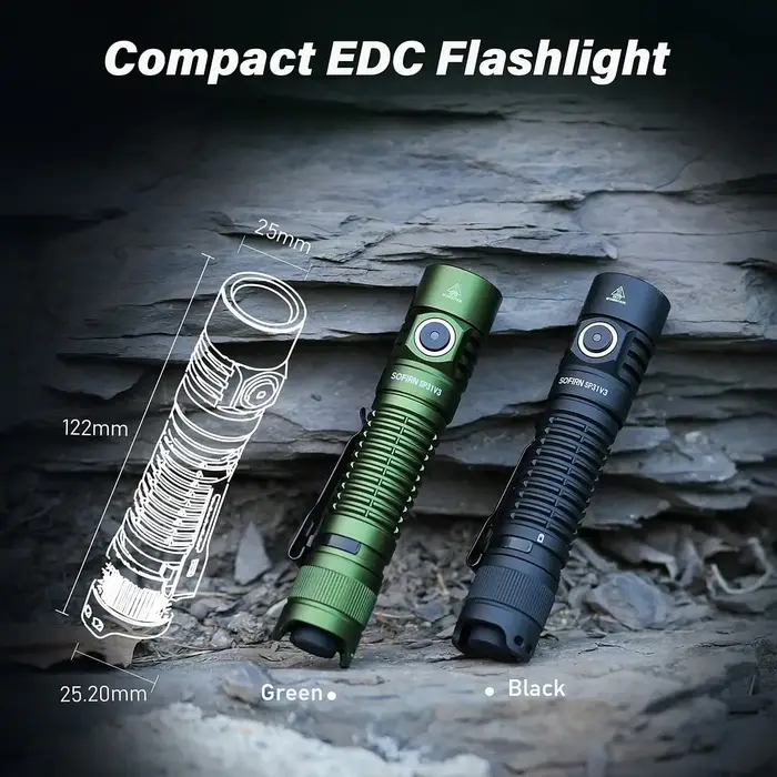 Sofirn SP31 V3.0 lampe de poche tactique puissante SST40/519A 2000lm 18650 torche LED USB C lampe Re