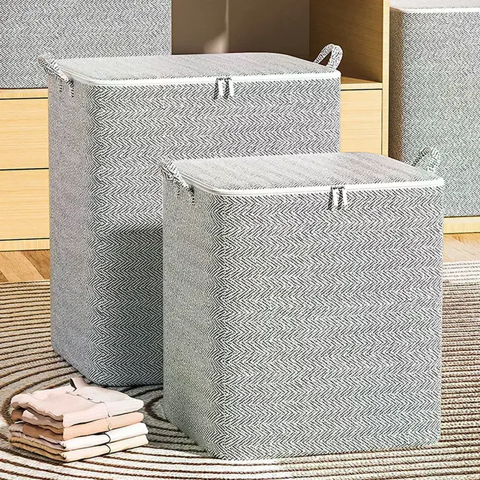 Sac de rangement pour vêtements de grande capacité avec poignée robuste pour la literie et les couvertures