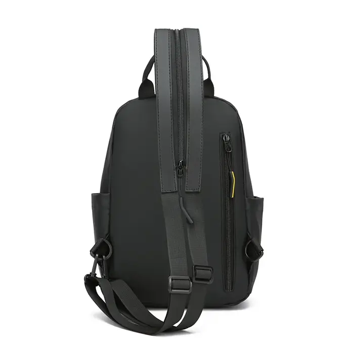 Mode mâle petit sac à dos Durable en cuir PU souple hommes sac à dos décontracté adolescent sangles zippées sac de poitrine sac à bandoulière SAC