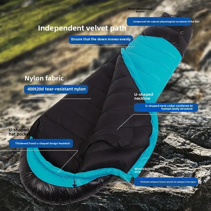 SKY ICEJingchan – sac de couchage en duvet d'oie épais pour adultes