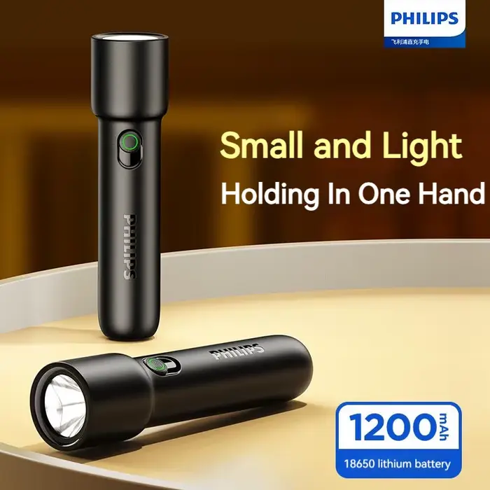 Philips 2024 nouvelle lampe de poche Portable EDC lampes de poche LED rechargeables pour Defensa personnelle auto-défense Camping randonnée