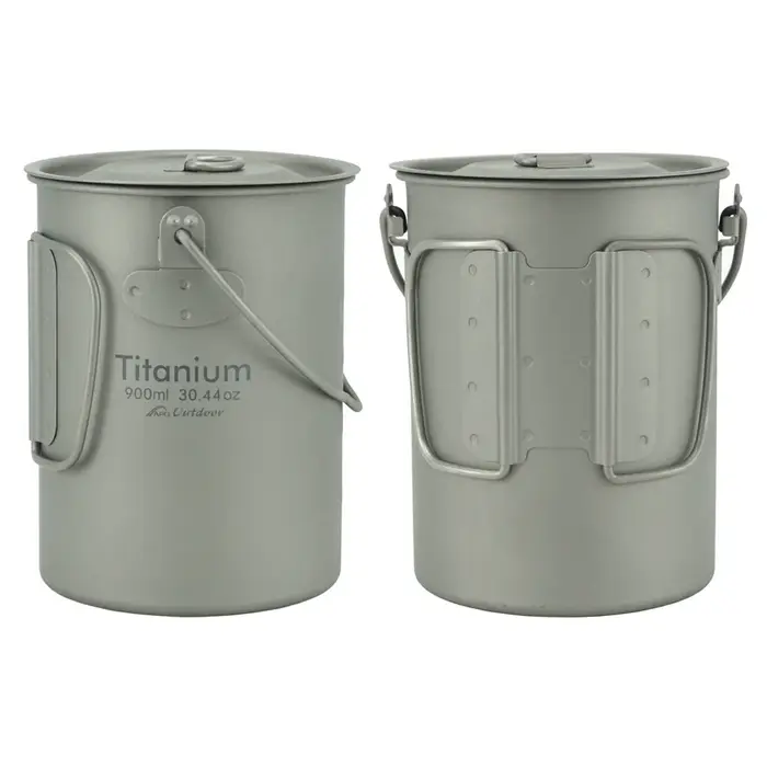 APG 0.9LT titane tasse suspendue tasse d'eau tasse marmite Camping en plein air ustensiles de cuisin