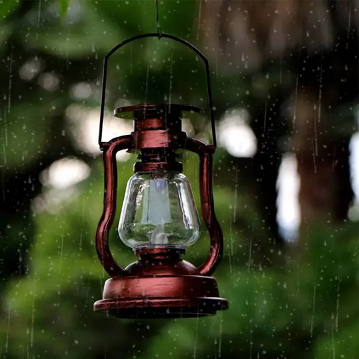 LED lumière solaire rétro lampe à huile LED