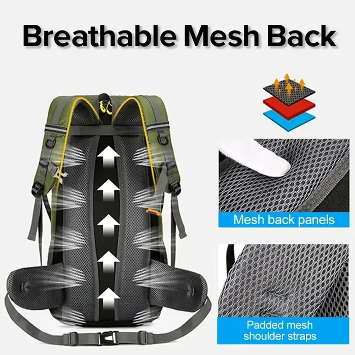 Haute capacité multifonctionnel randonnée sac à dos hommes Sport de plein air voyage sac à dos femmes 50L
