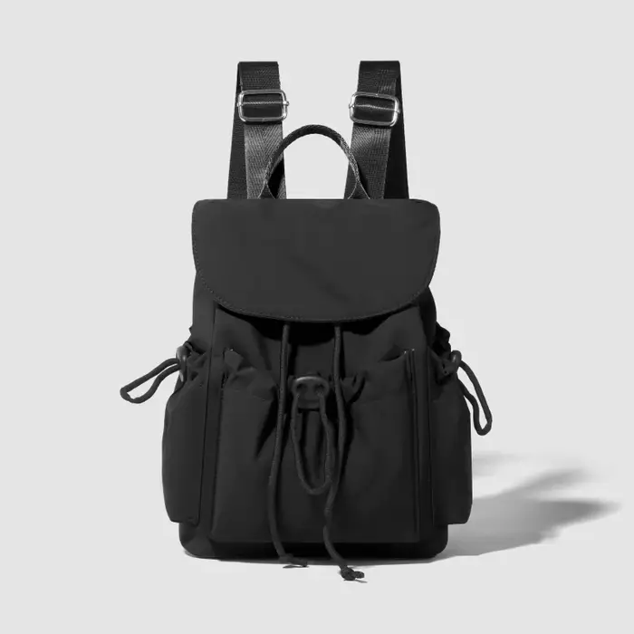 Sac à dos en tissu Oxford avec cordon de serrage pour femmes, sac à dos décontracté multi-poches, pe