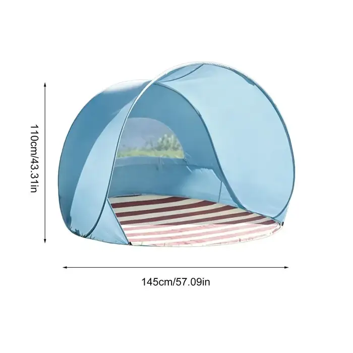 Tente de plage portable, légère, facile à installer, auvent de plage, protection solaire pour la fam