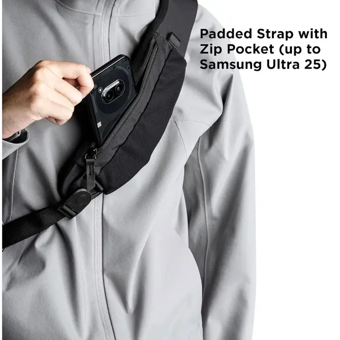 Sac de poitrine pour épaule droite 7,5 L - Sac bandoulière, sac à dos à bandoulière - Convient pour tablette de 11 pouces - Poche pour bouteille d'eau à épaule unique