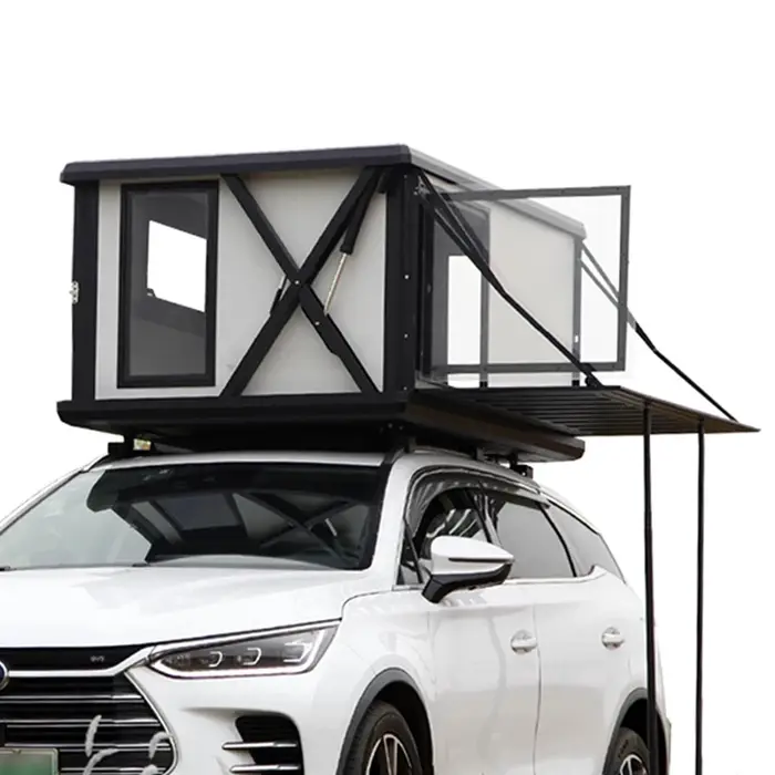 Tente de toit rigide tout-terrain en aluminium avec système de levage électrique