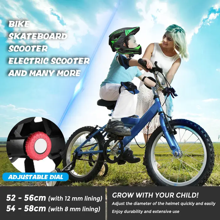 Lixada enfants détachable casque intégral enfants sport sécurité vélo casque équipement de protectio
