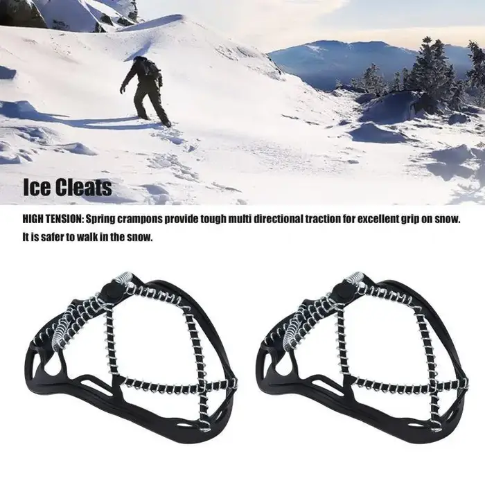 1 paire antidérapant glace neige pince couvre-chaussures Camping Sports de plein air couvre-chaussures marche Traction crampons glace Crampon couvre-chaussures
