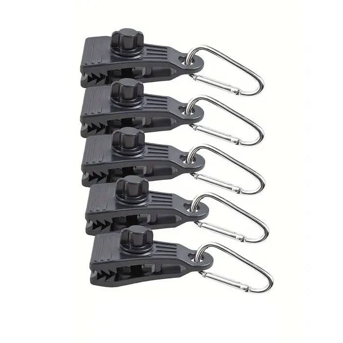 1 ensemble de clips de tente d'extérieur, clips de fixation de bâche, clips renforcés coupe-vent, cl