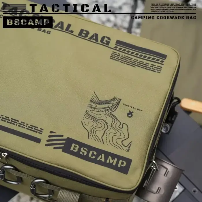 Boîte pliante isolée 42L - Sac de rangement tactique pour le camping - Ustensiles de pique-nique imperméables