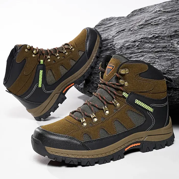 Bottes de randonnée montantes antidérapantes pour hommes
