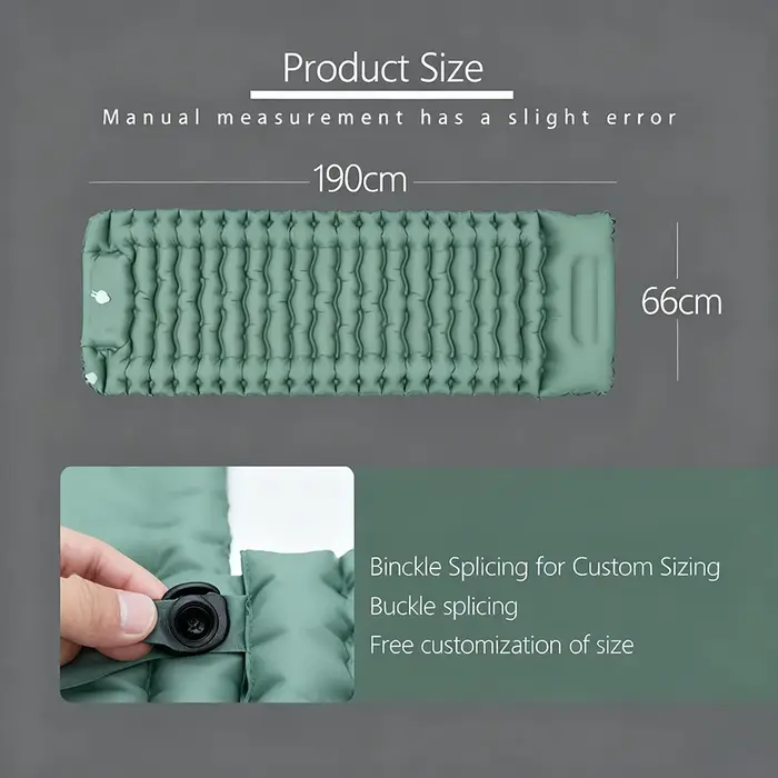 TARKA – matelas gonflable de Camping, épais, auto-gonflant, Chusion d'air, randonnée sauvage, voyage, coussin de couchage épissable