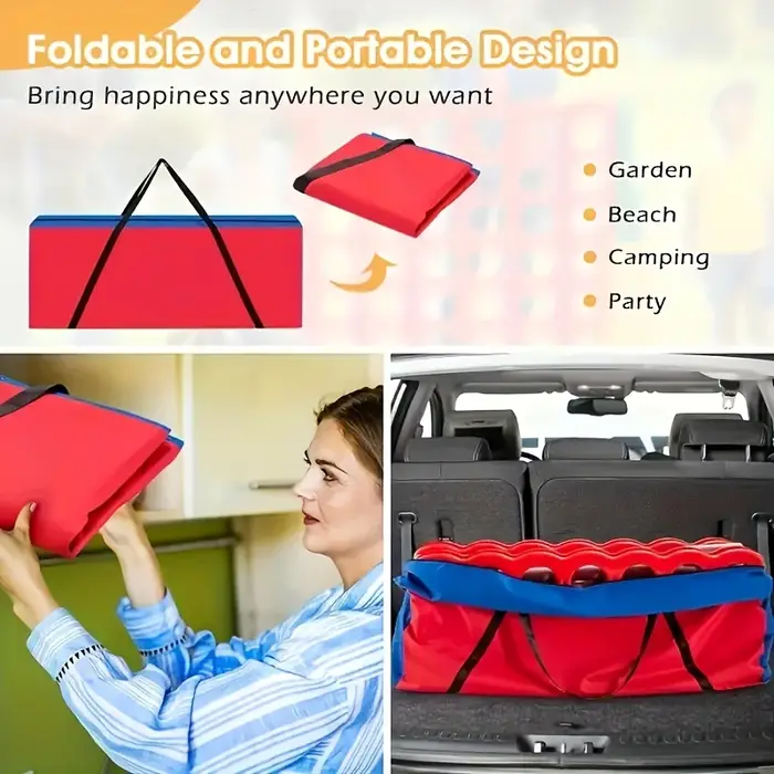 Sac de taille géant 4 en 1, sac de rangement géant avec poignées ergonomiques et fermetures éclair durables