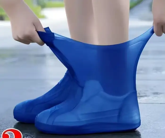 1 paire de couvre-chaussures imperméables en Silicone