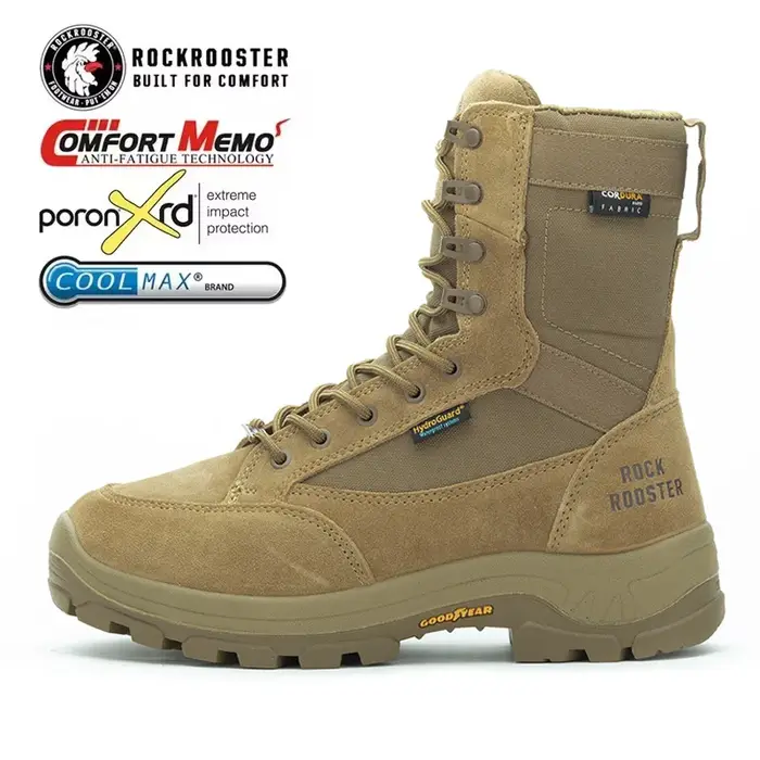 ROCKROOSTER peau de vache bottes de randonnée tactique désert Combat bottes hommes bottes de chasse