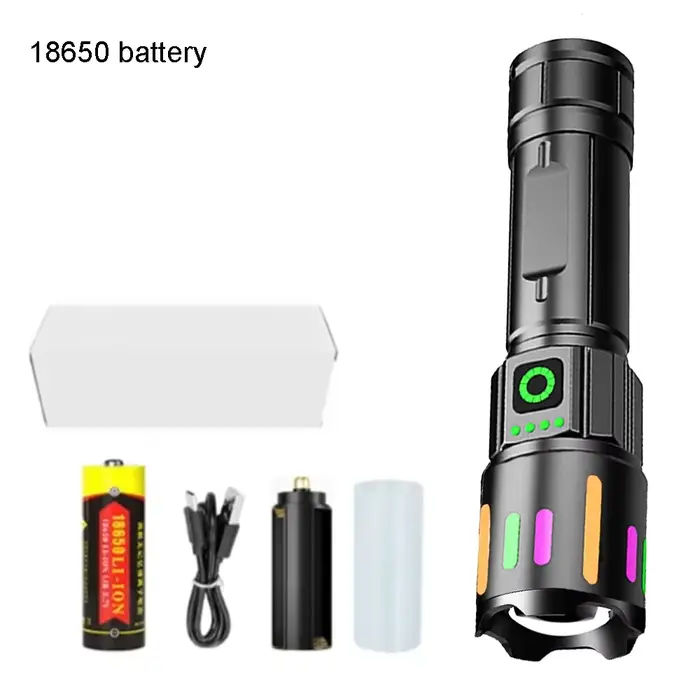 Lampe de poche LED haute puissance 800 W 300000 Lm puissante lampe de poche longue portée Rechargeab