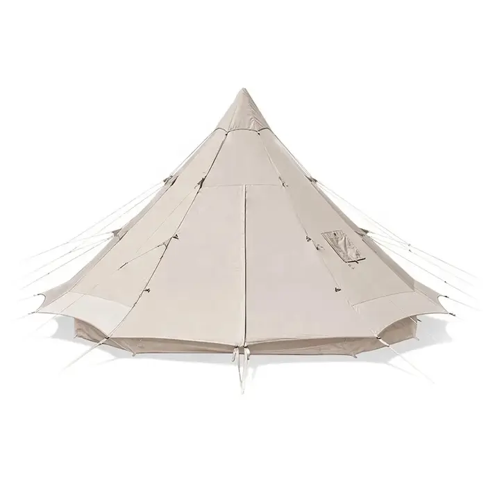 Tente de camping familiale personnalisée hautement rentable, imperméable, pour 4 à 10 personnes, en toile, type yurt ou tente cloche