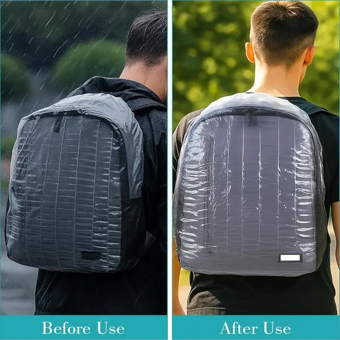 10 housses de pluie, adaptées aux sacs à dos, housses de pluie jetables légères avec protection élastique, spécialement conçues pour Ba
