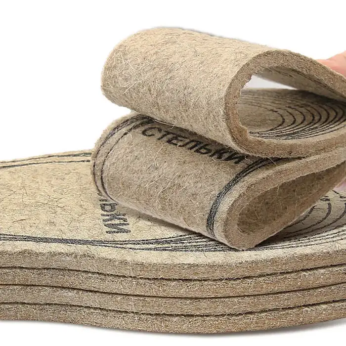 Semelles en feutre de laine pour chaussures Hommes Femmes