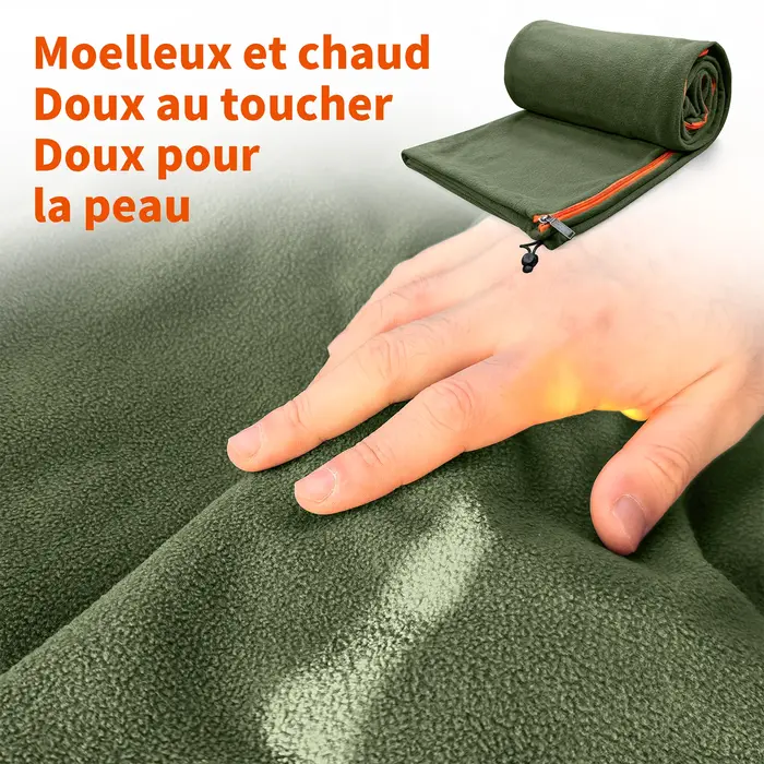 MAPLEAF Doublure de sac de couchage en polaire légère pour l'hiver