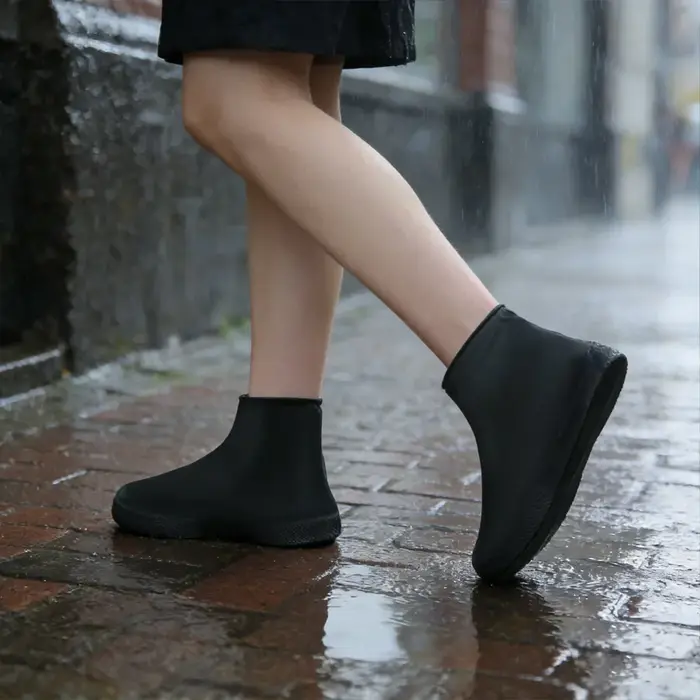 Couvre-chaussures imperméables épais, antidérapants, résistants à l'usure, résistants aux taches de boue et de neige, unisexes, protection pour les jours de pluie et de neige en extérieur, 6/2/1 pièce