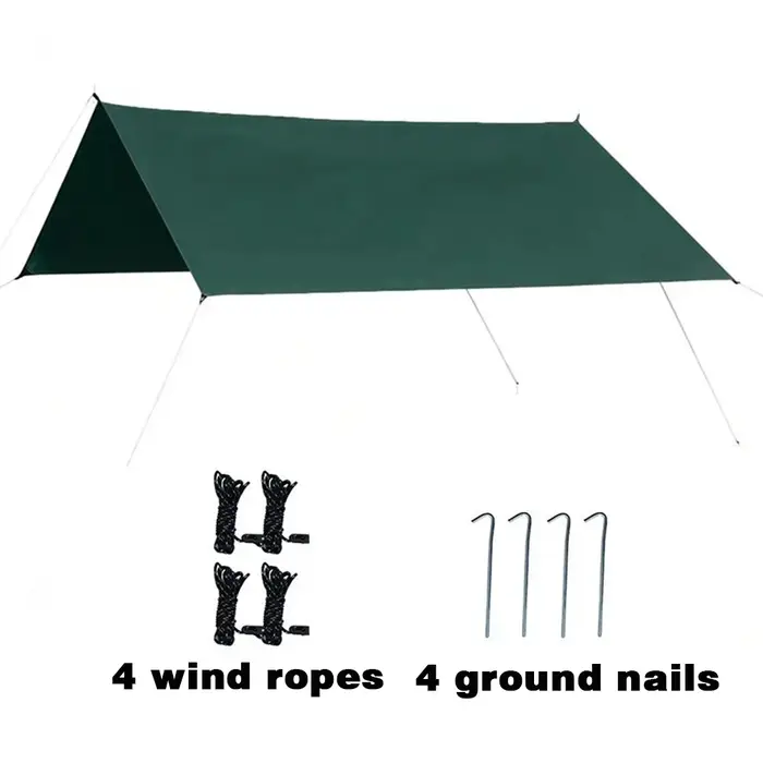 Tente carrée portable de plage, protection solaire, pour camping extérieur, facile à monter, auvent