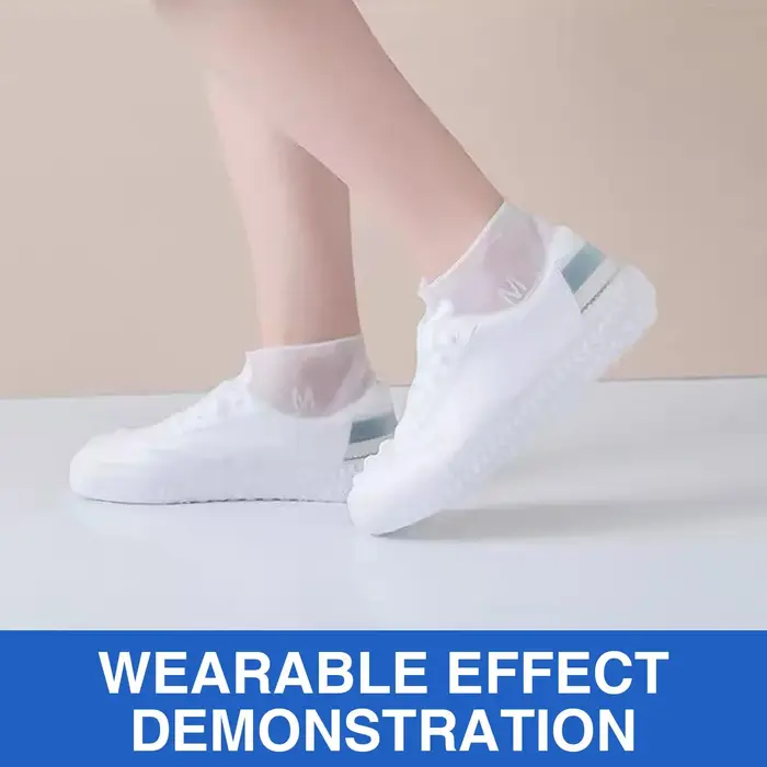 Couvre-chaussures imperméables en silicone antidérapants