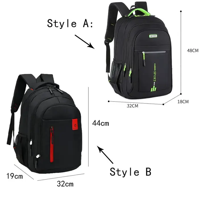 Sacs à dos pour hommes Oxford sac à dos étanche sac d'ordinateur d'affaires sac à dos décontracté lycéen cartable grande capacité