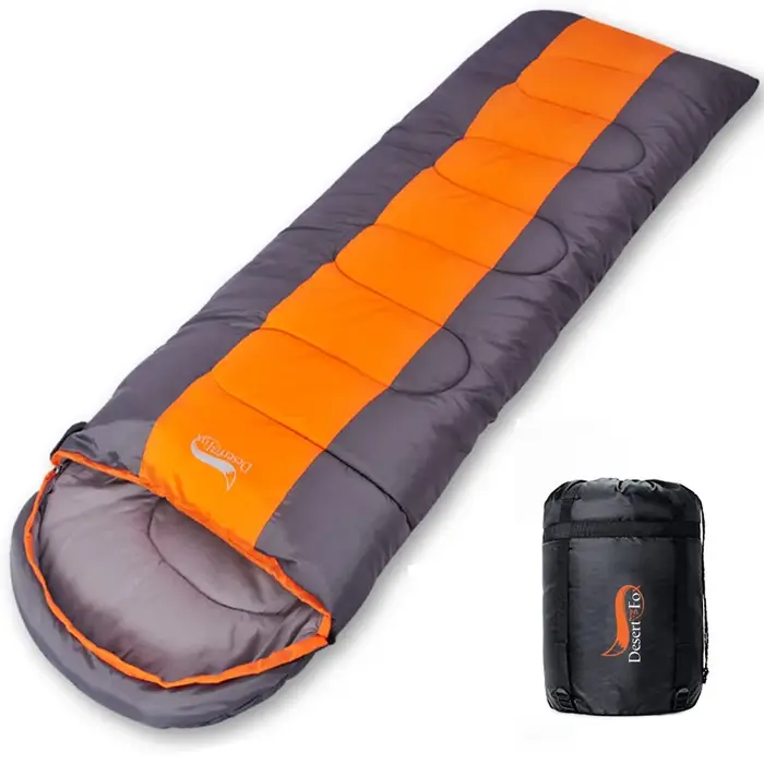 Desert & Fox Camping Sac de couchage léger 4 saisons enveloppe chaude et froide sac de couchage de r