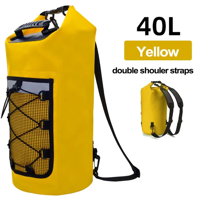 40L flottant sac sec pour kayak natation plage étanche Sports nautiques Rafting canotage sac à dos maille