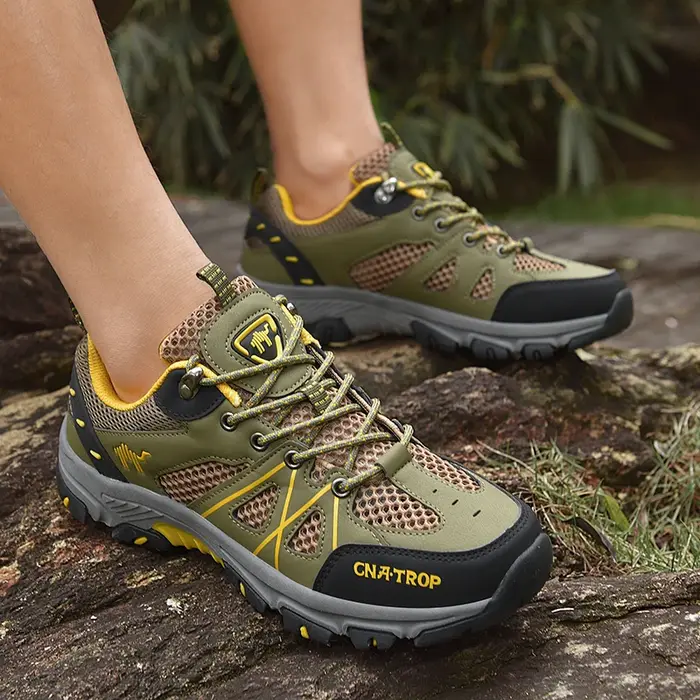 Chaussures de randonnée pour hommes, chaussures de sport simples en maille respirante, chaussures de sport tactiques d'été résistantes à l'usure pour l'extérieur et la chasse