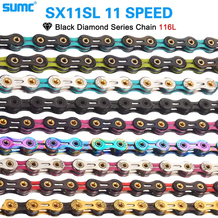 Chaîne de vélo SUMC SX11SL 11 vitesses 116L avec MissingLink 11V VTT/vélo de route chaîne en diamant