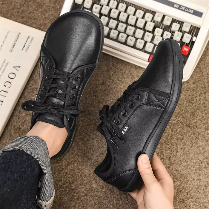 Chaussures minimalistes taille 37-48 hommes et femmes bout large pieds nus décontracté en cuir artificiel
