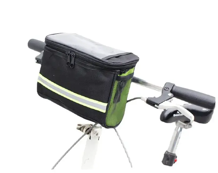 Sac de guidon de vélo isolé, sac de vélo avant étanche, support de téléphone à écran tactile, grande