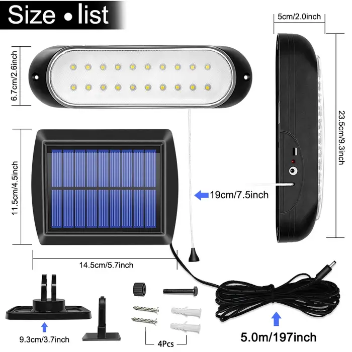 Lampe solaire à 20 led