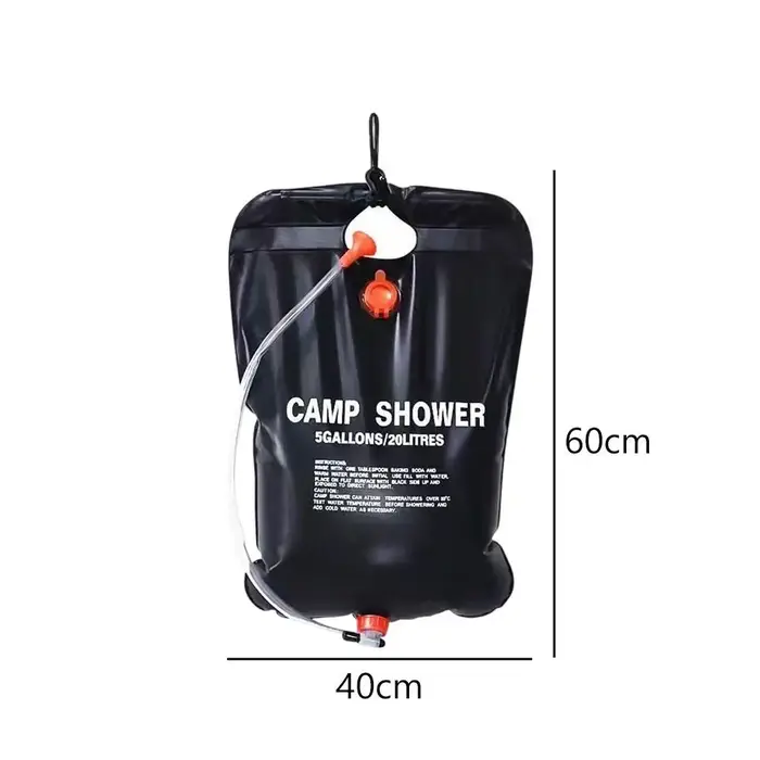 Sac de douche solaire 20L grande capacité