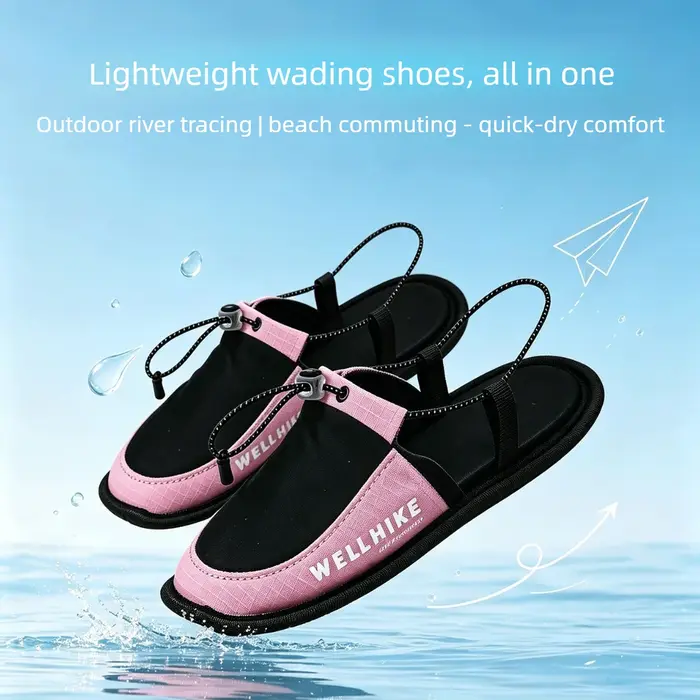 Chaussons de camping pour hommes et femmes, chaussures de camping ultralégères, antidérapantes, chaussures de voyage pratiques, séchage rapide pour le yoga, la randonnée en rivière, le lac et le kayak