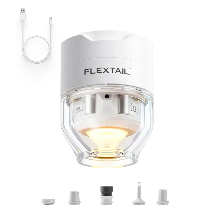 FLEXTAIL TINY PUMP 3X - Pompe à air portable ultra-légère 5kPa, lampe de camping 5 modes, multi-usag
