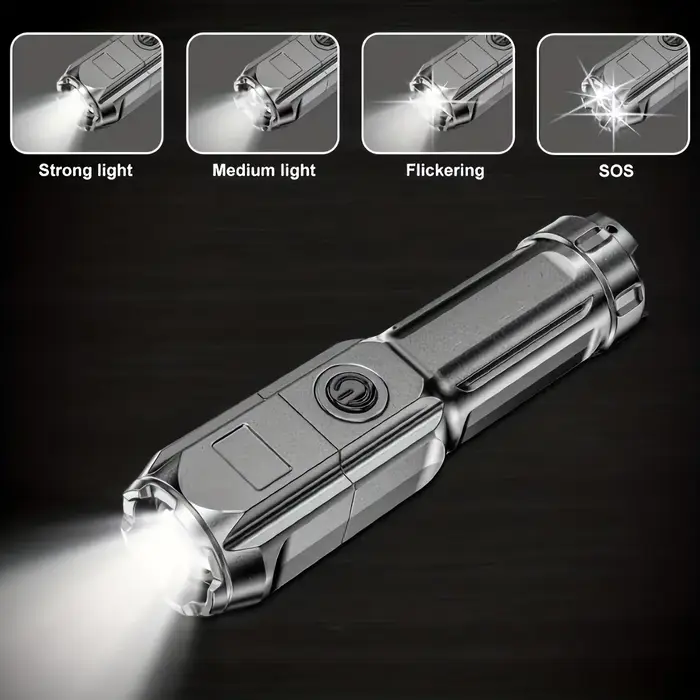 Puissante lampe de poche LED Rechargeable USB étanche Zoom pêche chasse Camping 100.00 Lumen