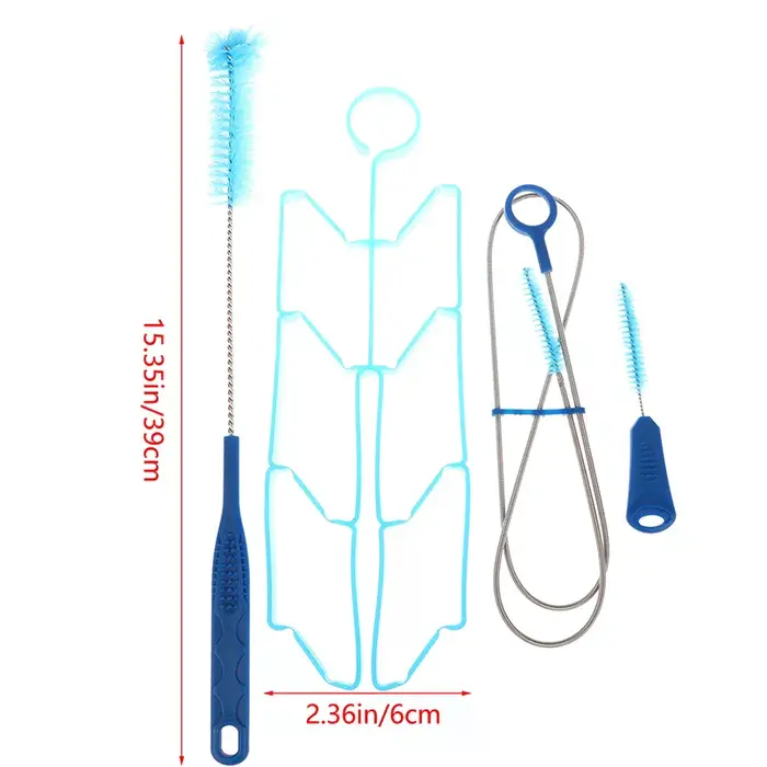Kit de nettoyage de sac d'eau 4 en 1, outil de nettoyage de brosse, nettoyeur de brosse de sac d'eau, brosse de Tube de vessie d'hydratation pour vessières d'eau, 1 ensemble