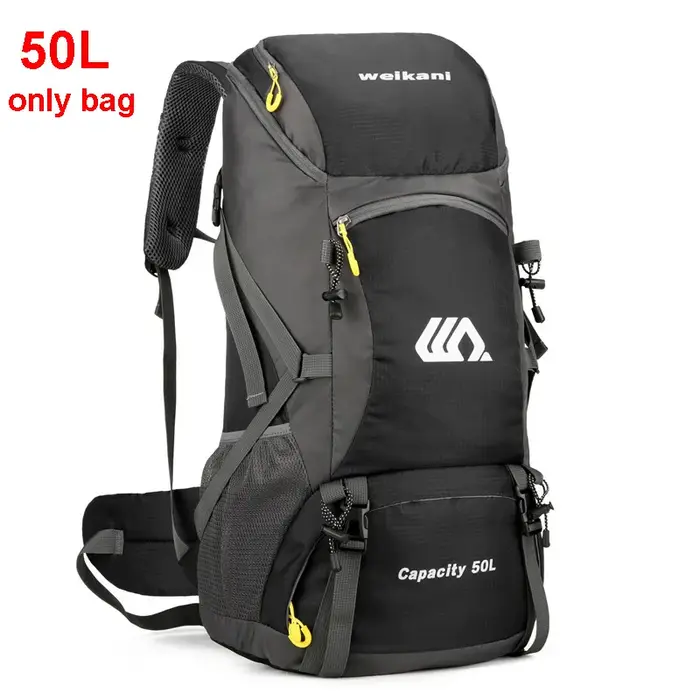 Sac à dos de voyage 50L Camping Hommes Grand Randonnée Sac à dos Touristique Imperméable Sac de spor