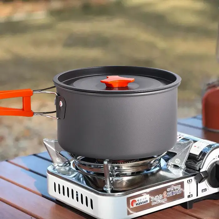 Ustensiles de cuisine de Camping, Pot pliant de cuisine en plein air, équipement en alliage d'aluminium, ustensiles de voyage, cuisine randonnée pique-nique Barbecue