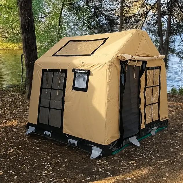 Tente de camping gonflable légère rouge pour aventures en plein air, pavillon, gazebo, tente de seco