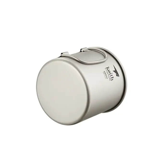 Pamono-Tasse à eau en titane avec couvercle Ti3240 ,350ml, ustensiles de cuisine pour pique-nique, s